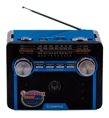 Radio Sonivox Bluetooth Tarjeta Sd Usb Bater A Recargable Mercadolibre