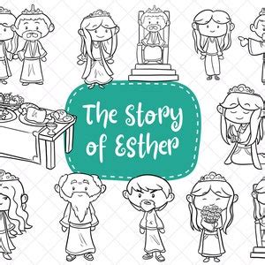 Queen Esther Bible Story Clipart Bible Characters Clipart Old