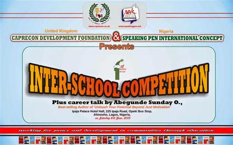 Speaking Pen Int'l Concept: INTER-SCHOOL COMPETITION IN NIGERIA