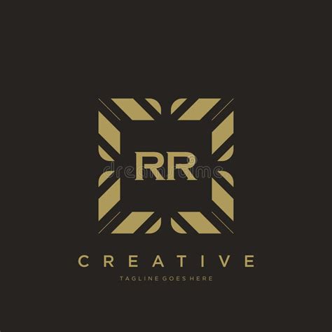 RR Initial Letter Luxury Ornament Monogram Logo Template Vector Stock