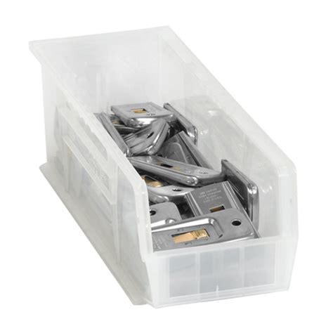 14 3 4 X 8 1 4 X 7 Clear Plastic Stack And Hang Bin Boxes 12 Case