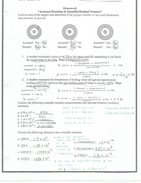 Accuracy Vs Precision Practice