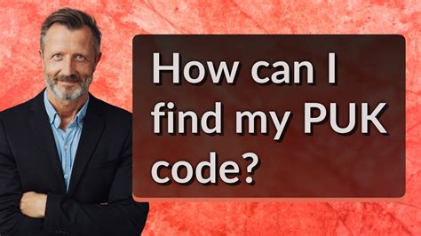 How Can I Find My Puk Code Youtube