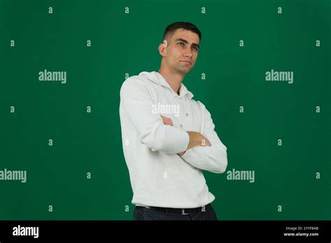 Smiling Confident Latin Hispanic Mature Business Man Standing Crossed