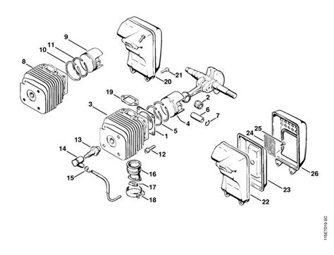 Stihl Chainsaw Ave Cylinder Piston Lawn Turfcare Machinery Parts