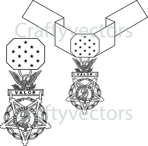 Army Medal of Honor Medal Vector File - Etsy