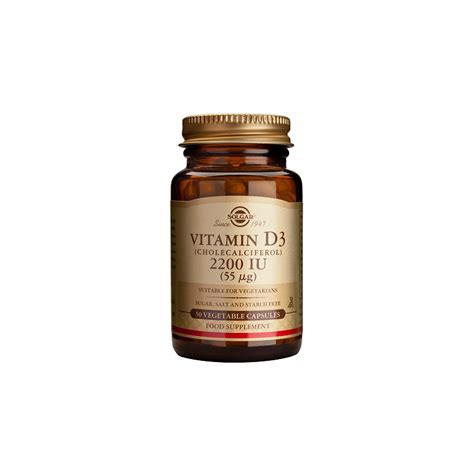 Comprar online Vitamina D3 2200 ui 50 cápsulas Solgar