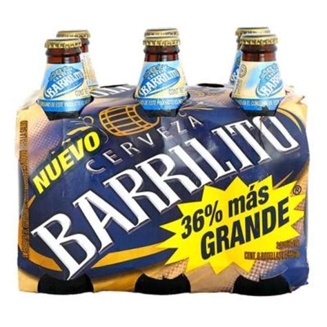 Cerveza Clara Barrilito 6 Botellas De 444 Ml Cu Walmart