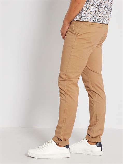 Pantal N Chino Slim L Beige Kiabi