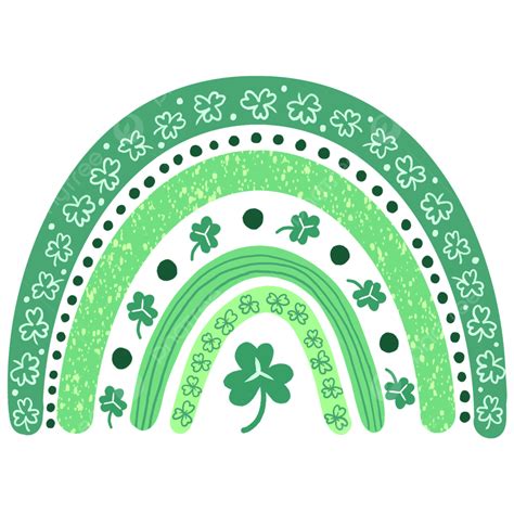 St Patricks Day Rainbow Green Shamrock St Patrick Rainbow Clover Png