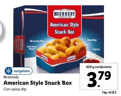 Offerta Mcennedy American Style Snack Box Con Salsa Dip 450 G Nel