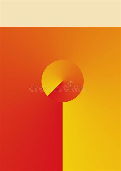 Abstract Poster Design With Copyspace Composition With Red Yellow