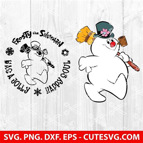 Frosty The Snowman Svg Bundle Christmas Snowman Face Svg