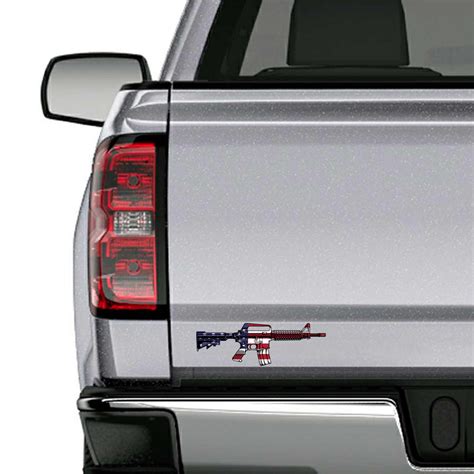 Usa Ar15 American Flag Gun Decal