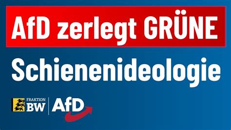 AfD zerlegt GRÜNE Schienenideologie YouTube