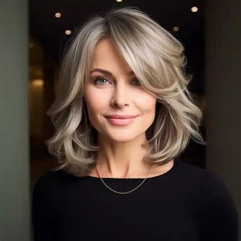 35 Flattering Hairstyles For Women Over 50 With Bangs Medium Hair