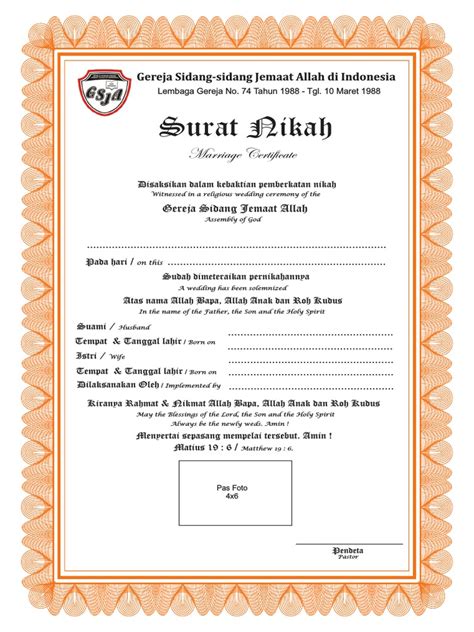 Contoh Surat Nikah Pdf