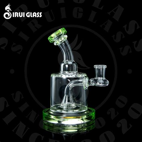 Sirui Colorful Heady Glass Smoking Water Pipe Shisha Hookah Dab Cigarette Recycler Beaker Oil