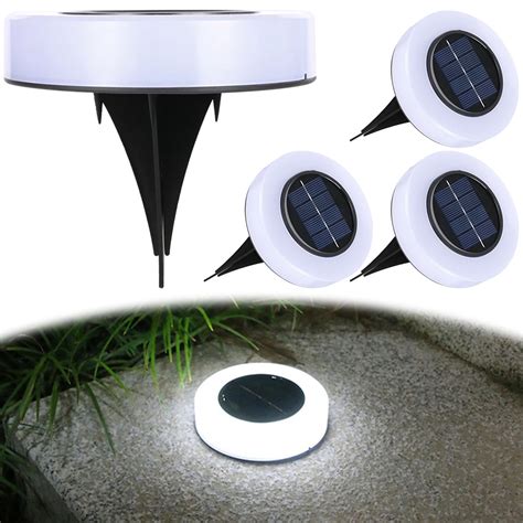 Pcs Solar Ground Light With Leds Outdoor Solar Disk Light Auto On