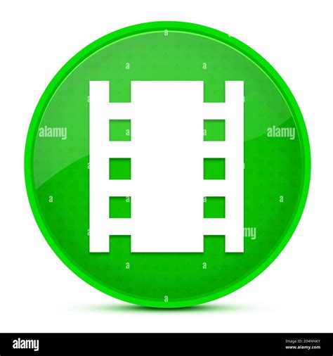Theaters aesthetic glossy green round button abstract illustration ...