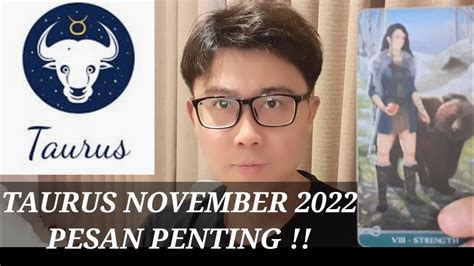 ENERGY TAURUS NOVEMBER 2022 PESAN PENTING UNTUK ZODIAK INI SOAL