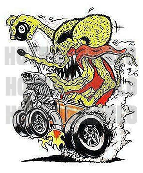 Pegatinas De Dibujos Animados De Hot Rod
