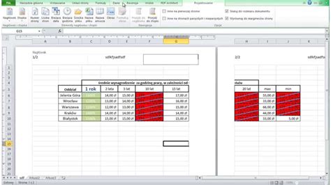 Excel podstawy Opcje drukowania ustawianie nagłówka i stopki YouTube