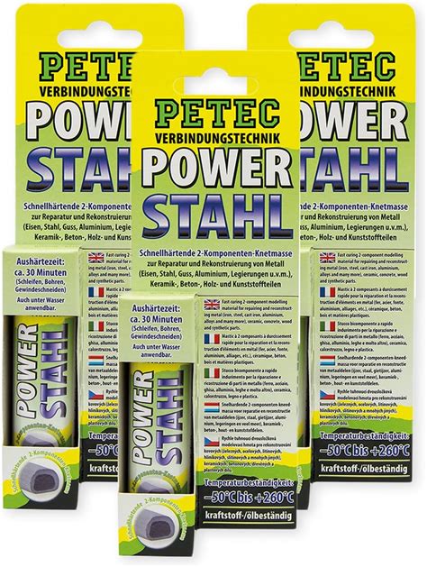 Petec Bundle X Petec Power Stahl Knetmasse Fl Ssig Metall Kleber