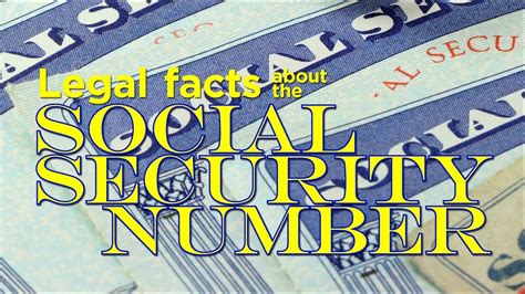 Legal Facts About The Social Security Number Youtube