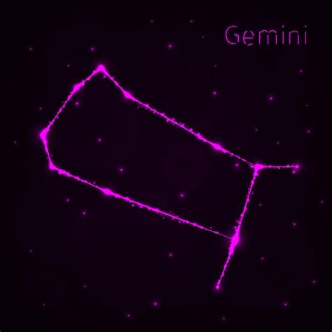 Premium Vector | Gemini silhouette of lights