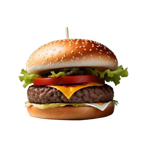 Premium Psd Classic Hamburger Isolated Transparent Background Ai