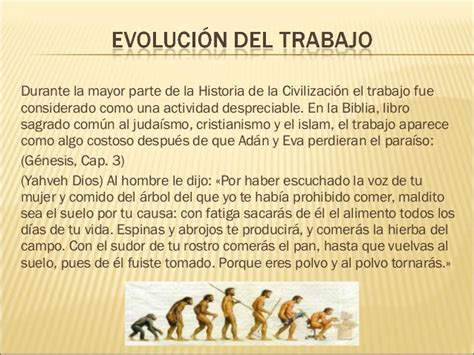 El Trabajo Y Su Evolucion