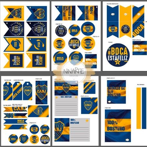 Kit Imprimible Boca Juniors Ninarte