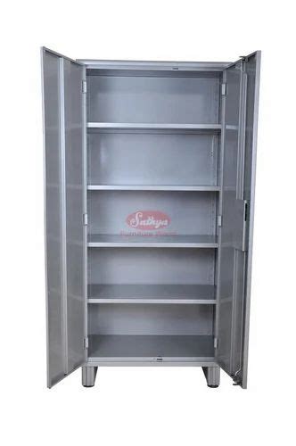 2 Door Without Locker Steel Plain Almirah 4 Shelves Without Mirror At