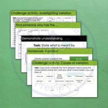 Variation KS3 By CMGs Science Lessons TPT