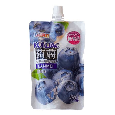 Желе питьевое с конжаком Голубика BLIKE Konjac Lanmei, 160 гр – купить ...