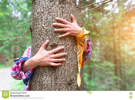 Tree Hugging Love Royalty Free Stock Image 85242964