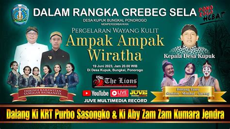 LIVE STREAMING WAYANG KULIT KI KRT PURBO SASONGKO FEAT MINTHUL