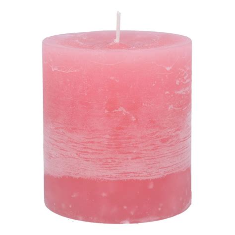 Gisela Graham Pink Pillar Candle Large