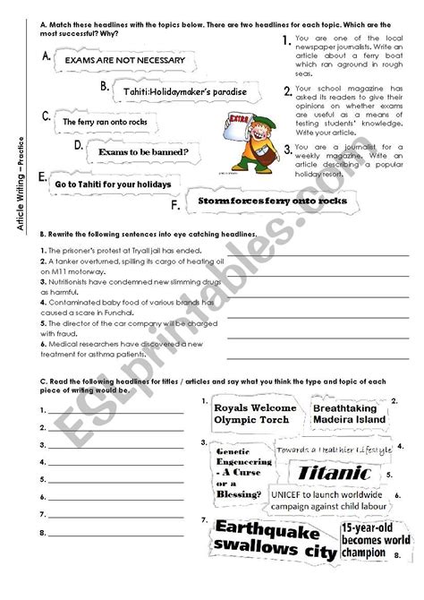 News Reports Esl Worksheet By Paulavnoia