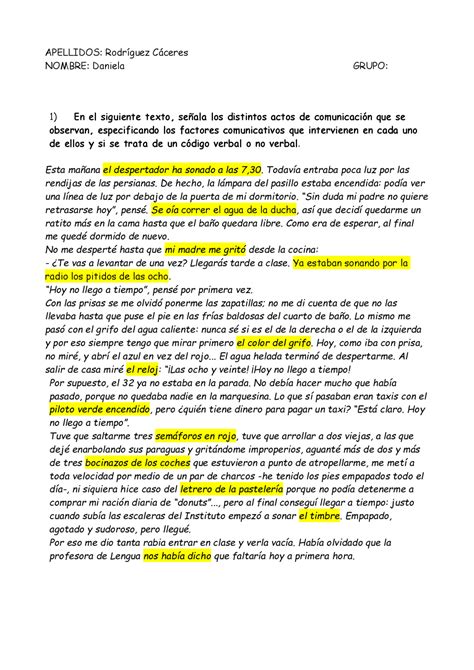 Recuperación De Lengua 1er Trimestre 1 Bach Ejercicios De Lengua Y Literatura Docsity