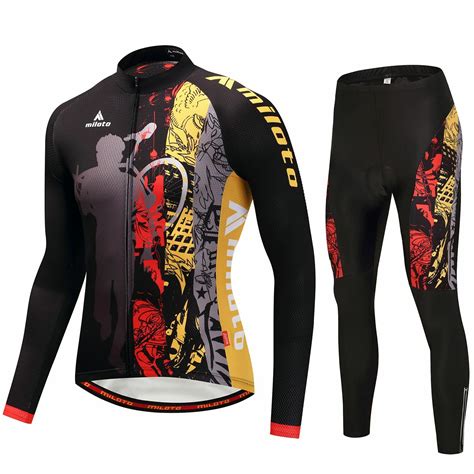 2023 Miloto Cycle Clothing Long Sleeve Cycling Jersey Padded Cycling