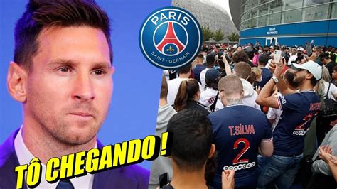 Torcida Do Psg Faz Loucura Em Paris Pela Chegada De Messi Youtube