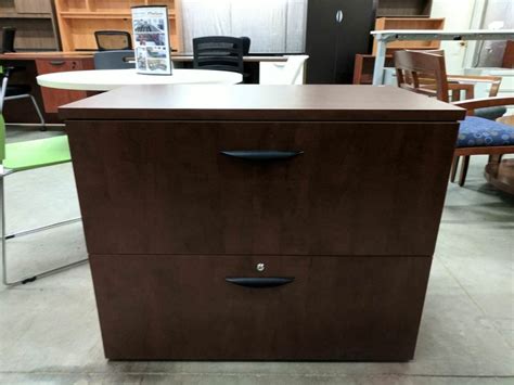 Mahogany Laminate 2 Drawer Lateral File Cabinet 36 Inch Wide 36 X 21 X 29 Madison Liquidators