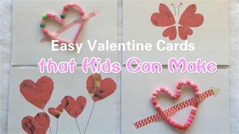 Easy Valentine Cards That Kids Can Make Youtube