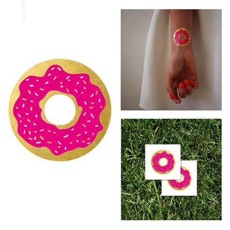 2 PACK Donut Tattoo - Etsy