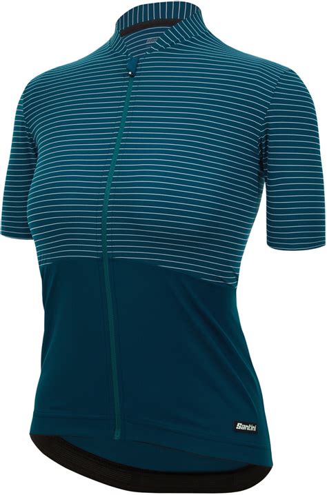 Santini Colore Riga Kurzarm Trikot Damen Petrol Ab