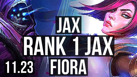 JAX Vs FIORA TOP Rank 1 Jax Rank 3 9 3 6 NA Challenger 11 23