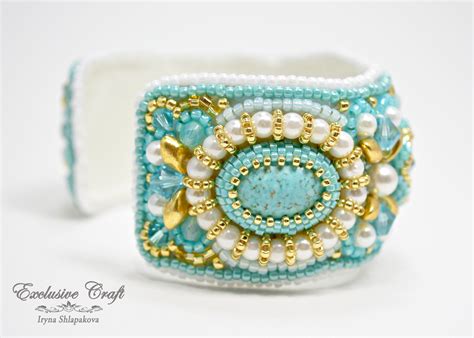 Tutorial Bead Embroidered Cuff Bracelet Beginners Beading Tutorial