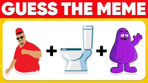 Guess Skibidi Toilet Meme By Emoji Smurf Cat Grimace Shake MrBeast